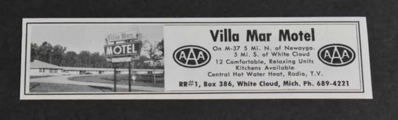 Trailside Motel (Villa Mar Motel) - Old Print Ad